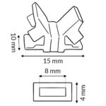 Conector para Tira LED 8mm 12V/24V 2 pin - Pack 20 - Imagen 2