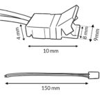 Conector con cable para Tira LED 8mm 12V/24V 2 pin - Pack 20 - Imagen 2