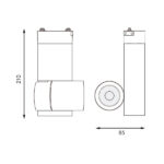 Foco LED para carril Kube 35W Monofásico - DSC - Imagen 2