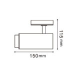 Foco LED para carril White Bari 10W Óptica Regulable Monofásico CCT - Imagen 2