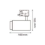 Foco LED para carril White Bari 30W Óptica Regulable Trifásico CCT - Imagen 2
