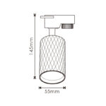 Foco portalámparas GU10 para carril White Diamond Monofásico - Imagen 2