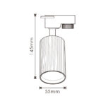 Foco portalámparas GU10 para carril Gold Light Line Monofásico - Imagen 2