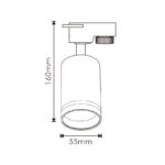 Foco portalámparas GU10 para carril Black Circle Monofásico - Imagen 2