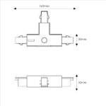 Conector tipo T para carril trifásico - Imagen 2