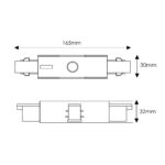Conector con separador en línea para Carril trifásico - Imagen 2