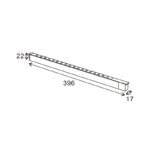 Foco LED Hallway Serie 16mm 18W para carril magnético Negro 48V - Imagen 2