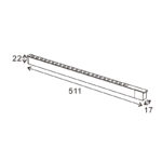 Foco LED Hallway Serie 16mm 24W para carril magnético Blanco 48V - Imagen 2