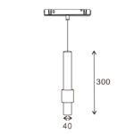 Foco LED Serie 16mm Plus 10W para carril magnético Blanco 48V - Imagen 2