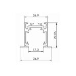Carril magnético de empotrar Serie 16mm  - 2 metros - Imagen 2