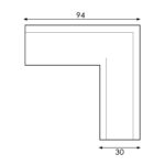 Unión en L Vertical para Carril Magnético Serie 16mm - Imagen 2