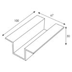Accesorio Para empotrar Carril Magnético Serie 16mm - Imagen 2