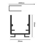 Perfil de Aluminio Show - 2 Metros - Imagen 2