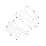 Pack 2 Tapones y 2 grapas para Perfil LM3701 - Imagen 2