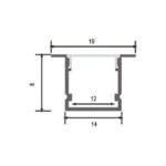 Perfil aluminio Sinca - 2 metros - Imagen 2