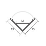 Perfil de aluminio esquina L - 2 metros - Imagen 2