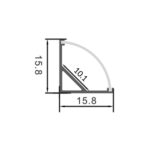 Perfil de aluminio esquina II - 2 metros - Imagen 2