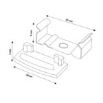 Pack 2 Tapones y 2 grapas para Perfil LM3716 - Imagen 2