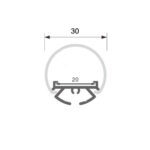 Perfil de aluminio Dylan - 2 metros - Imagen 2