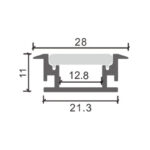 Perfil de aluminio Fat - 2 metros - Imagen 2