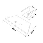 Pack 2 Tapones y 2 grapas para Perfil LM3829 - Imagen 2