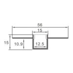 Perfil de aluminio Crow - 2 metros - Imagen 2
