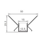Perfil de aluminio Lor - 2 metros - Imagen 2