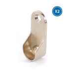 Tapa metálica para extremos de perfil led armarios - Pack 2