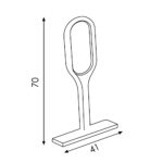 Sujeción Metálica Intermedia de Perfil Led Armarios - Imagen 2