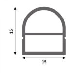 Funda De Silicona Door 15X15 Para Tiras Led - 20 metros - Imagen 2