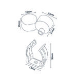 Pack Tapones y grapas para tira Funda Neon LM3981 - Imagen 2