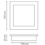 Foco Downlight LED White Square 30W - Imagen 2