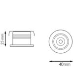 Foco Downlight LED Deep Negro Cromo 5W CCT - Imagen 2