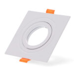 Aro basculante cuadrado blanco Serie Luxury para GU10/MR16