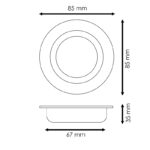 Aro Fijo Redondo Negro Serie Infinity Para Gu10/mr16 - Imagen 2