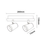 Aplique de Techo GU10 Orientable State 2 Focos - DSC - Imagen 2