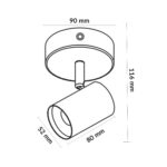 Lámpara de Techo Serie Wood 1 Focos GU10 - Imagen 2