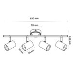 Lámpara de Techo Serie Wood 4 Focos GU10 - Imagen 2