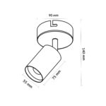 Lámpara de Techo Serie Black 1 Focos GU10 - Imagen 2