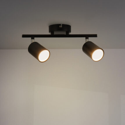 Lámpara de Techo Serie Black 2 Focos GU10