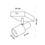 Lámpara de Techo Serie Gold 1 Focos GU10 - Imagen 2