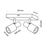 Lámpara de Techo Serie Gold 2 Focos GU10 - Imagen 2