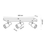 Lámpara de Techo Serie Gold 3 Focos GU10 - Imagen 2