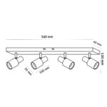 Lámpara de Techo Serie Gold 4 Focos GU10 - Imagen 2