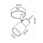 Lámpara de Techo Serie White 1 Focos GU10 - Imagen 2