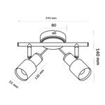 Lámpara de Techo Serie White 2 Focos GU10 - Imagen 2
