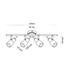 Lámpara de Techo Serie White 4 Focos GU10 - Imagen 2