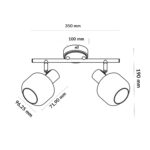 Lámpara de Techo Serie Glass 2 Focos E14 - Imagen 2