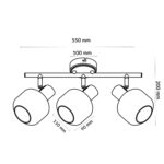 Lámpara de Techo Serie Glass 3 Focos E14 - Imagen 2
