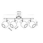 Lámpara de Techo Serie Glass 4 Focos E14 - Imagen 2